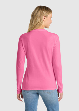 Port & Company Women's Long Sleeve Fan Favorite V-Neck Tee