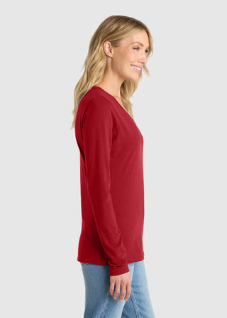Port & Company Women's Long Sleeve Fan Favorite V-Neck Tee