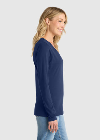 Port & Company Women's Long Sleeve Fan Favorite V-Neck Tee