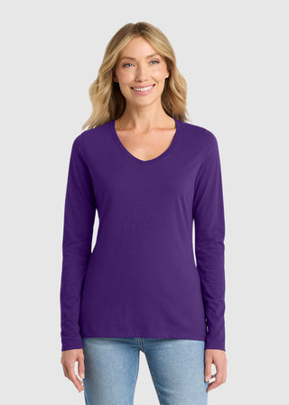 Port & Company Women's Long Sleeve Fan Favorite V-Neck Tee