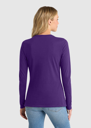 Port & Company Women's Long Sleeve Fan Favorite V-Neck Tee