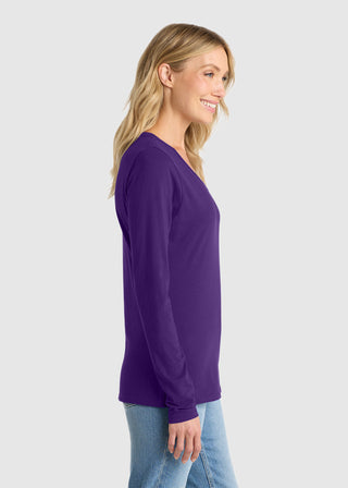 Port & Company Women's Long Sleeve Fan Favorite V-Neck Tee