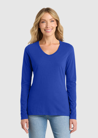 Port & Company Women's Long Sleeve Fan Favorite V-Neck Tee