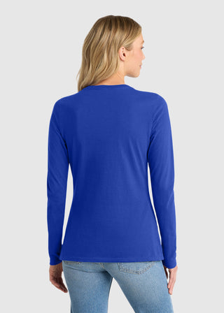 Port & Company Women's Long Sleeve Fan Favorite V-Neck Tee