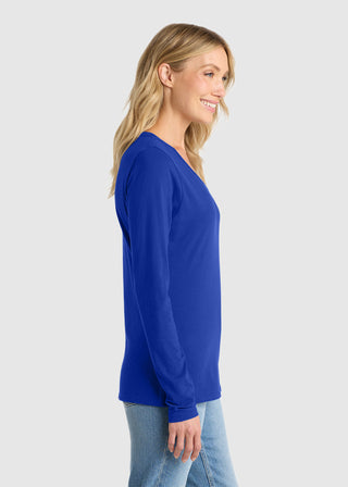 Port & Company Women's Long Sleeve Fan Favorite V-Neck Tee