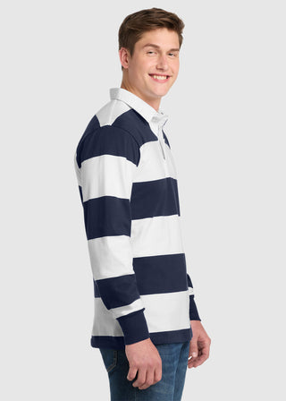 SportTek Men Classic Long Sleeve Rugby Polo