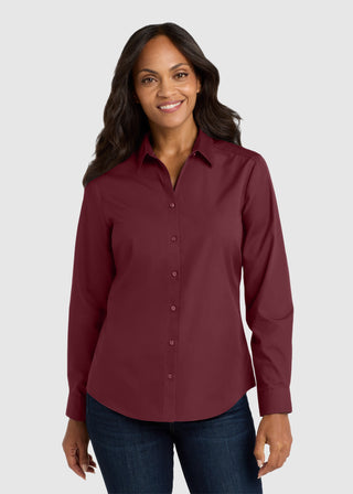 Port Authority Women Long Sleeve Carefree Poplin Shirt