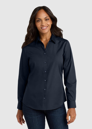 Port Authority Women Long Sleeve Carefree Poplin Shirt