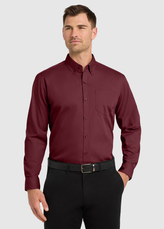 Port Authority Men Long Sleeve Carefree Poplin Shirt
