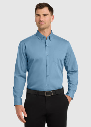 Port Authority Men Long Sleeve Carefree Poplin Shirt