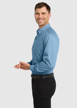 Port Authority Men Long Sleeve Carefree Poplin Shirt