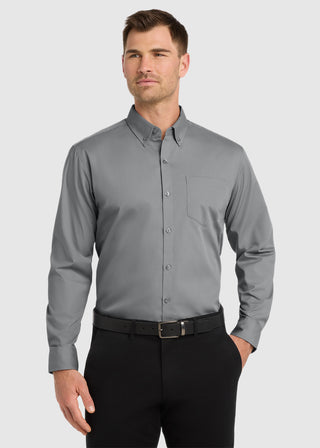 Port Authority Men Long Sleeve Carefree Poplin Shirt