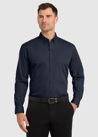 Port Authority Men Long Sleeve Carefree Poplin Shirt