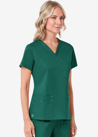 Maevn Blossom Women's Three Pocket V-Neck Top