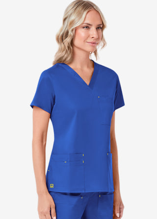 Maevn Blossom Women's Three Pocket V-Neck Top