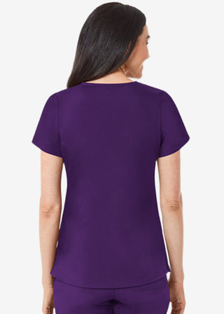 Maevn Red Panda Women's Two Pocket V-Neck Solid Scrub Top