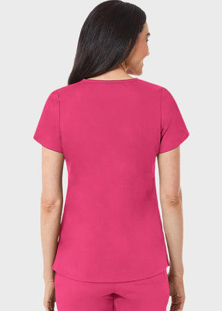 Maevn Red Panda Women's Two Pocket V-Neck Solid Scrub Top