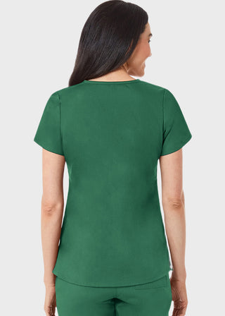 Maevn Red Panda Women's Two Pocket V-Neck Solid Scrub Top