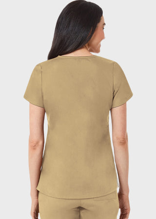 Maevn Red Panda Women's Two Pocket V-Neck Solid Scrub Top