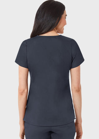 Maevn Red Panda Women's Two Pocket V-Neck Solid Scrub Top