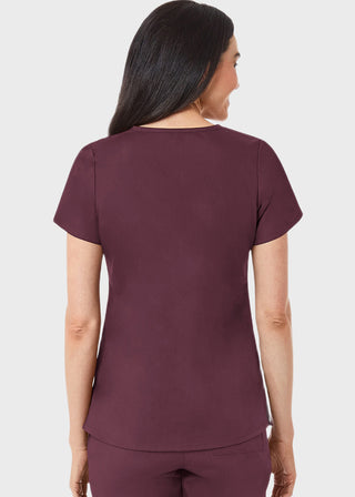 Maevn Red Panda Women's Two Pocket V-Neck Solid Scrub Top