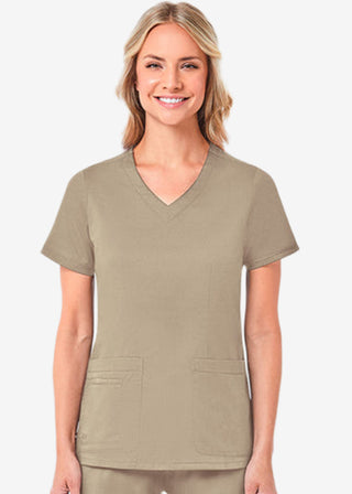 Maevn Blossom Women's Curved V-Neck Top