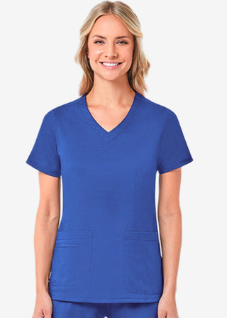Maevn Blossom Women's Curved V-Neck Top