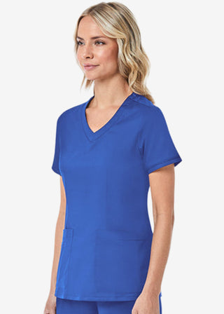 Maevn Blossom Women's Curved V-Neck Top