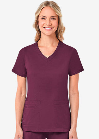 Maevn Blossom Women's Curved V-Neck Top