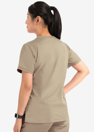 Maevn Blossom Women's Curved V-Neck Top