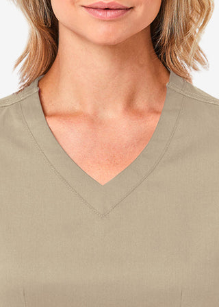 Maevn Blossom Women's Curved V-Neck Top