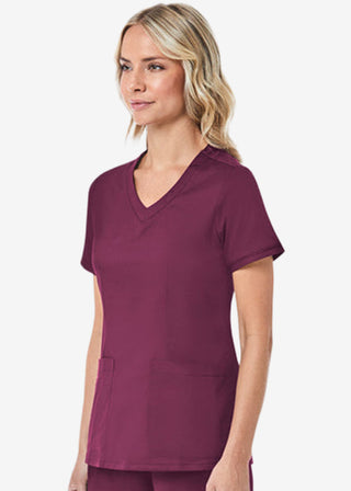 Maevn Blossom Women's Curved V-Neck Top
