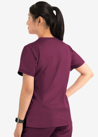 Maevn Blossom Women's Curved V-Neck Top