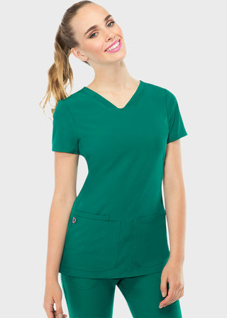 HeartSoul Women's Pitter-Pat Shaped V-Neck Scrub Top