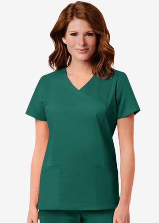 Maevn Blossom Signature Women's Mesh Pocket Mock Wrap Top