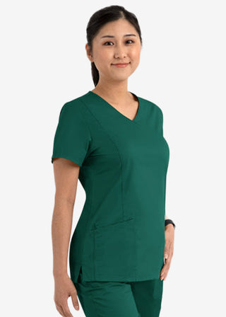 Maevn Blossom Signature Women's Mesh Pocket Mock Wrap Top