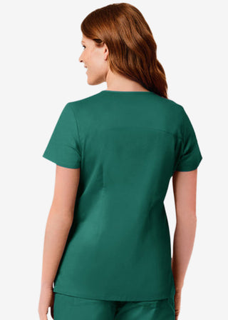 Maevn Blossom Signature Women's Mesh Pocket Mock Wrap Top