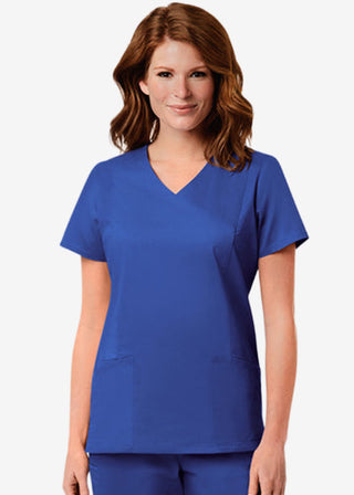 Maevn Blossom Signature Women's Mesh Pocket Mock Wrap Top