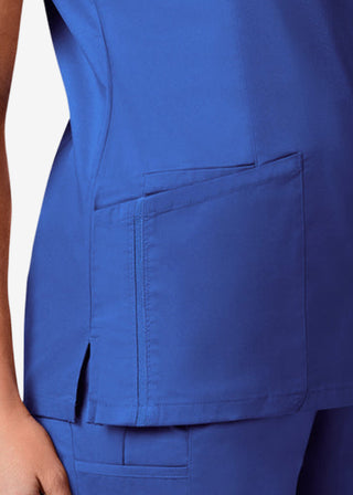 Maevn Blossom Signature Women's Mesh Pocket Mock Wrap Top