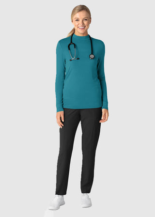 Wink Scrubs Women’s Long Sleeve Mock Neck Silky Tee