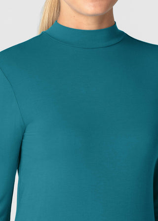 Wink Scrubs Women’s Long Sleeve Mock Neck Silky Tee