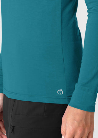 Wink Scrubs Women’s Long Sleeve Mock Neck Silky Tee