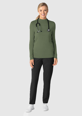 Wink Scrubs Women’s Long Sleeve Mock Neck Silky Tee