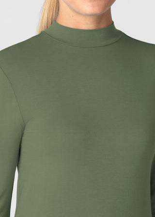 Wink Scrubs Women’s Long Sleeve Mock Neck Silky Tee