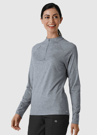Wink Scrubs Women's Watch Window Quarter Zip Top