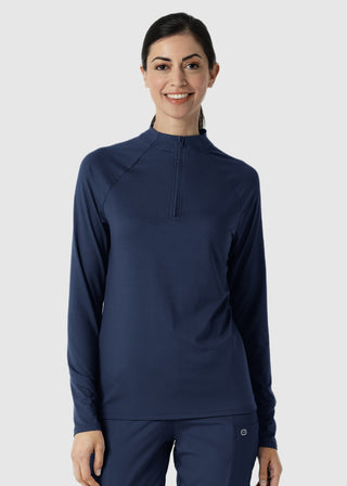 Wink Scrubs Women's Watch Window Quarter Zip Top