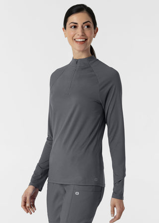 Wink Scrubs Women's Watch Window Quarter Zip Top