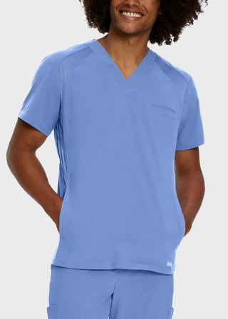 White Cross Fit 2266V-Neck Solid Scrub Top For Men