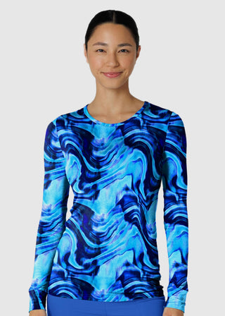 Wink Scrubs Women's All-over Print Silky Tee In Dreamy Daze