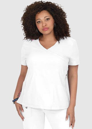 KOI Lite Women's Mockwrap Basic Philosophy Top